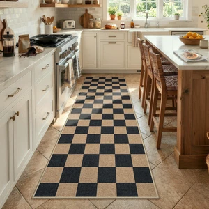 Christmas Runner Rug, 2x8 Christmas Kitchen Decor Checkered Non Slip Entryway Runner Rug, Checkerboard Red and Black Indoor Outdoor Xmas Decorations for Hallway 8ft Entry Bathroom Christmas Runner Rug, 2x8 Christmas Kitchen Decor Checkered Non Slip Entryway Runner Rug, Checkerboard Red and Black Indoor Outdoor Xmas Decorations for Hallway 8ft Entry Bathroom