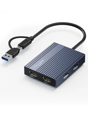 USB C to Dual HDMI DisplayLink Adapter for Mac M1/M2/M3/M4 &PD100W | USB C DisplayLink Docking Station with 2*HDMI,3*USB-A Displaylink Adapter for Data Analysis / Multitasking Driver Required USB C to Dual HDMI DisplayLink Adapter for Mac M1/M2/M3/M4 &PD100W | USB C DisplayLink Docking Station with 2*HDMI,3*USB-A Displaylink Adapter for Data Analysis / Multitasking Driver Required