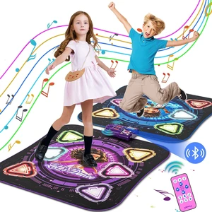 Double Dance Mat for Kids, Light-up 12-Button Single & Double Players Mode | Electronic Dance Pad with Wireless Bluetooth 5 Game Modes Christmas Birthday Gift for Girls Boys Ages 3 4 5 6 7 8 8-12 Double Dance Mat for Kids, Light-up 12-Button Single & Double Players Mode | Electronic Dance Pad with Wireless Bluetooth 5 Game Modes Christmas Birthday Gift for Girls Boys Ages 3 4 5 6 7 8 8-12