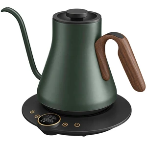 FLOW B9 Gooseneck Electric Kettle ±1°F Temperature Control | Pour Over Coffee & Tea, 0.9L Capacity, 1500W Fast Heating, 60-Minute Keep Warm, Brew Timer, Delacroix Green FLOW B9 Gooseneck Electric Kettle ±1°F Temperature Control | Pour Over Coffee & Tea, 0.9L Capacity, 1500W Fast Heating, 60-Minute Keep Warm, Brew Timer, Delacroix Green