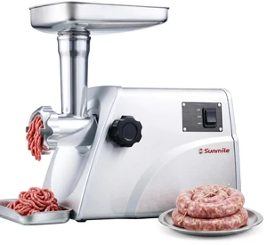 SM-G33 Electric Meat Grinder - 1HP 800W Max Power - ETL Stainless Steel Meat Grinder Mincer Sausage Stuffer, Stainless Steel Blade and Plates and 1 Sausage Maker SM-G33 Electric Meat Grinder - 1HP 800W Max Power - ETL Stainless Steel Meat Grinder Mincer Sausage Stuffer, Stainless Steel Blade and Plates and 1 Sausage Maker