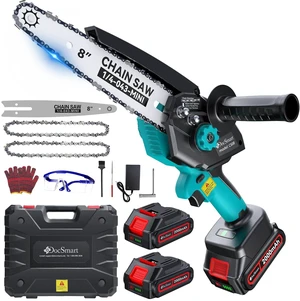 8 inch Electric Mini Chainsaw for Wood Cutting, 1000W Brushless Motor | Portable Battery Chain saw with 2 Batteries, Handheld Chain Saw for Pruning Small Trees, Gifts for Men 8 inch Electric Mini Chainsaw for Wood Cutting, 1000W Brushless Motor | Portable Battery Chain saw with 2 Batteries, Handheld Chain Saw for Pruning Small Trees, Gifts for Men