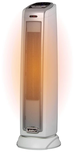 Oscillating Ceramic Tower Space Heater - 23 - 5775 - White | For Home, Thermostat, Built-In Handle, 7-Hour Auto Off Timer, Cool Touch Housing, Overheat Protection, Timer, 1500W Oscillating Ceramic Tower Space Heater - 23 - 5775 - White | For Home, Thermostat, Built-In Handle, 7-Hour Auto Off Timer, Cool Touch Housing, Overheat Protection, Timer, 1500W