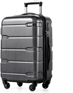 Carry On Luggage Hardside Suitcase with Spinner Wheels, 20in | 22x14x9 Airline Approved, Lightweight ABS+PC, Travel Suitcase with TSA Lock, Spinner Wheels, Durable Zipper, Charcoal Carry On Luggage Hardside Suitcase with Spinner Wheels, 20in | 22x14x9 Airline Approved, Lightweight ABS+PC, Travel Suitcase with TSA Lock, Spinner Wheels, Durable Zipper, Charcoal