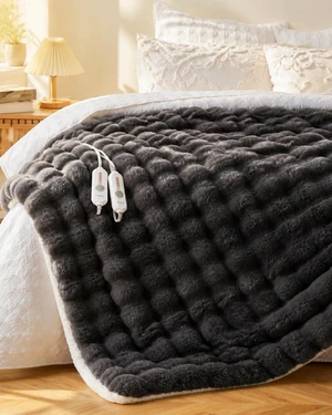 Heated Blanket King, Faux Fur Dual Control, 8H Auto-Off | King-Size Faux Fur, 4 Heat Settings, Independent Dual Control, 8H Auto-Off Safety And Overheat Protection Heated Blanket King, Faux Fur Dual Control, 8H Auto-Off | King-Size Faux Fur, 4 Heat Settings, Independent Dual Control, 8H Auto-Off Safety And Overheat Protection