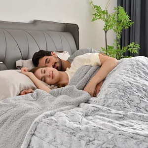 Electric Blanket Full Size 77" x 84", 10 Heat Settings Heated Blanket, 1-12 Hour Auto Shut-Off, Faux Fur & Sherpa Dual-Sided Heating Blanket, Machine Washable, Gift-Ready Elegant Packaging