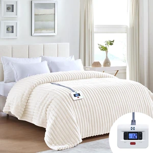 Electric Blanket Full 72×84, Faux Fur to Sherpa, Beige | Heated Blanket with 10 Heating Levels, 1-12 Hours Auto Off, Overheat Protection, Machine Washable, ETC Certified Electric Blanket Full 72×84, Faux Fur to Sherpa, Beige | Heated Blanket with 10 Heating Levels, 1-12 Hours Auto Off, Overheat Protection, Machine Washable, ETC Certified
