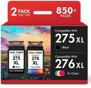 275 and 276 TS3722 TR4720 TR4700 TR4722 Ink Cartridges for Canon Printer | Replacement for Canon 275XL 276XL PG-275 CL-276 275/276 XL Combo Pack PIXMA TR4722 TS3700 TS3522 TS3500 TS3720 (Black Color) 275 and 276 TS3722 TR4720 TR4700 TR4722 Ink Cartridges for Canon Printer | Replacement for Canon 275XL 276XL PG-275 CL-276 275/276 XL Combo Pack PIXMA TR4722 TS3700 TS3522 TS3500 TS3720 (Black Color)