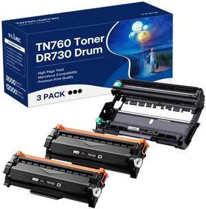 TN760 Toner Cartridge and DR730 Drum Unit Replacement for Brother TN-760 TN730 DR730 DR 730 Work with DCP-L2550DW HL-L2350DW HL-L2390DW HL-L2395DW Printer (2 Toners, 1 Drum Unit, 3Pack) TN760 Toner Cartridge and DR730 Drum Unit Replacement for Brother TN-760 TN730 DR730 DR 730 Work with DCP-L2550DW HL-L2350DW HL-L2390DW HL-L2395DW Printer (2 Toners, 1 Drum Unit, 3Pack)