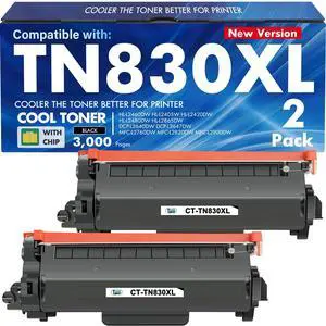TN830XL TN830 TN 830XL 830 Toner for Brother Printer DCP-L2640DW HL-L2460DW Compatible for Brother TN830 XL/V/R 830 XL TN-830XL Cartridge MFC-L2820DW HL-L2405W HL-L2400D HL-L2480DW Black High Yield TN830XL TN830 TN 830XL 830 Toner for Brother Printer DCP-L2640DW HL-L2460DW Compatible for Brother TN830 XL/V/R 830 XL TN-830XL Cartridge MFC-L2820DW HL-L2405W HL-L2400D HL-L2480DW Black High Yield