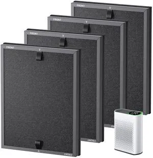 4 Pack HAP602 Replacement Filters for ECOSELF HAP602/HAP602WF Air Purifier | 3-IN-1 HAP602 Hepa Filter Replacement, High-Efficient Filtration with Activated Carbon 4 Pack HAP602 Replacement Filters for ECOSELF HAP602/HAP602WF Air Purifier | 3-IN-1 HAP602 Hepa Filter Replacement, High-Efficient Filtration with Activated Carbon