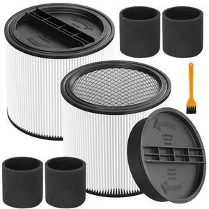 90304 Replacement Filter Fit for Shop-Vac 90304 90350 90333 Replacement | for Most Wet/Dry Vacuum Cleaners 5 Gallon and Above, Compare to Part No.90304, 90585 (2+2+4+1) 90304 Replacement Filter Fit for Shop-Vac 90304 90350 90333 Replacement | for Most Wet/Dry Vacuum Cleaners 5 Gallon and Above, Compare to Part No.90304, 90585 (2+2+4+1)