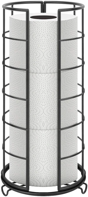 ViewSonicToilet Paper Organizer Stand, Free Standing 3 Rolls Tissue Storage, Metal Bathroom Accessory, Rustproof Toilet Roll Holder for Kitchen Countertop Inside Cabinet Shelf(Metal Base, Matte Black) ViewSonicToilet Paper Organizer Stand, Free Standing 3 Rolls Tissue Storage, Metal Bathroom Accessory, Rustproof Toilet Roll Holder for Kitchen Countertop Inside Cabinet Shelf(Metal Base, Matte Black)