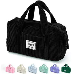 Pencil Case Pouch, Corduroy Style Bag for Kids, Girls & Boys | 1800ml Big Capacity, Cute Preppy Aesthetic, Back to College Stationery, Coal Black Pencil Case Pouch, Corduroy Style Bag for Kids, Girls & Boys | 1800ml Big Capacity, Cute Preppy Aesthetic, Back to College Stationery, Coal Black