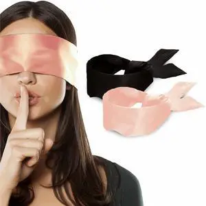 2 pcs Silk Satin Blindfold Eye Mask Sleep Mask Soft Satin Eye Cover Silk Sleeping mask Valentine Gift 155cm / 62 (Black+Pink) 2 pcs Silk Satin Blindfold Eye Mask Sleep Mask Soft Satin Eye Cover Silk Sleeping mask Valentine Gift 155cm / 62 (Black+Pink)