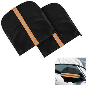 Qurbuns 2 PCS Car Mirror Covers, Waterproof Vehicle Side View Covers with Drawstrings, Reflective Rearview Warning Decorations, Universal for Most Cars (Orange) Qurbuns 2 PCS Car Mirror Covers, Waterproof Vehicle Side View Covers with Drawstrings, Reflective Rearview Warning Decorations, Universal for Most Cars (Orange)