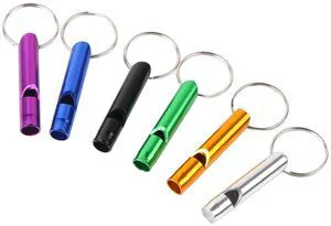 MIDELONG 6 pcs Emergency Whistle with Key Chain, Aluminum Extra Loud Safety Survival Whistle Keychain for Outdoor Sports Camping Hiking Boating Hunting, 6 Colors MIDELONG 6 pcs Emergency Whistle with Key Chain, Aluminum Extra Loud Safety Survival Whistle Keychain for Outdoor Sports Camping Hiking Boating Hunting, 6 Colors