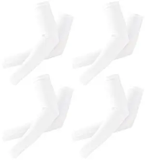 PLumeLux Arm Sleeves UV Sun Protection Cooling Sports Compression Sleeves for Men & Women 4 Pairs PLumeLux Arm Sleeves UV Sun Protection Cooling Sports Compression Sleeves for Men & Women 4 Pairs