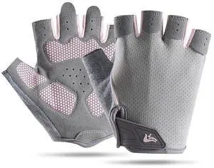 Womens Workout-Cycling-Fingerless-Gloves Anti-Slip Breathable-Sport-Gloves | Unisex breathable mesh,padded palms adjustable wrist straps for cycling, gym training, climbing and outdoor sports Womens Workout-Cycling-Fingerless-Gloves Anti-Slip Breathable-Sport-Gloves | Unisex breathable mesh,padded palms adjustable wrist straps for cycling, gym training, climbing and outdoor sports