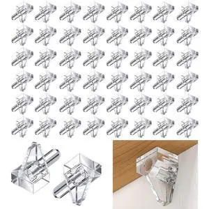 Biuxazi 50-Piece Set of 5mm Clear Plastic Cabinet Shelf Support Pins | Replacement Hardware for Shelves in Cabinets, Bookshelves, Wardrobes, and Various Types of Shelving Furniture Biuxazi 50-Piece Set of 5mm Clear Plastic Cabinet Shelf Support Pins | Replacement Hardware for Shelves in Cabinets, Bookshelves, Wardrobes, and Various Types of Shelving Furniture