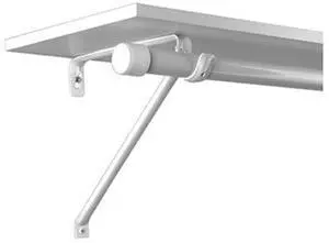 Knape & Vogt John Sterling, 2-1/2" Hook Adjustable Steel Shelf and Rod Bracket, Fits Shelves 11" - 14", Fits Closet Poles up to 1-3/8" in Diameter, RP-0042-BWT, White Knape & Vogt John Sterling, 2-1/2" Hook Adjustable Steel Shelf and Rod Bracket, Fits Shelves 11" - 14", Fits Closet Poles up to 1-3/8" in Diameter, RP-0042-BWT, White