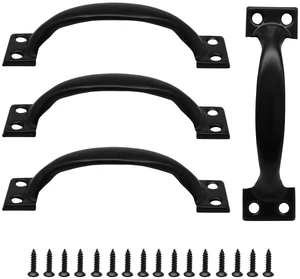 4 Inch Metal Bow Handles, Set of 4, Black | Vintage Barn Door Pulls, Hardware for Furniture, Cabinets, Kitchen Drawers, Dressers, and Gates 4 Inch Metal Bow Handles, Set of 4, Black | Vintage Barn Door Pulls, Hardware for Furniture, Cabinets, Kitchen Drawers, Dressers, and Gates
