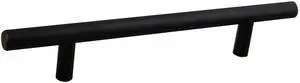 8" Bar Cabinet Pull with 5" Center to Center Matte Black Finish 8" Bar Cabinet Pull with 5" Center to Center Matte Black Finish