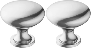 Cabinet Knob, Polished Chrome, 1-1/4 inch | Era Collection | 2 Pack | Drawer Pull | 32 mm Diameter Cabinet Knob, Polished Chrome, 1-1/4 inch | Era Collection | 2 Pack | Drawer Pull | 32 mm Diameter