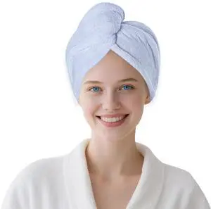 AGKXHDEC Microfiber Hair Drying Towel Wrap,Hair Turbans Towel for Wet Hair | Soft and Comfortable,10 times Absorbed,Dries Hair Quickly,Convenient for Makeup and Housework,1P:Light Blue AGKXHDEC Microfiber Hair Drying Towel Wrap,Hair Turbans Towel for Wet Hair | Soft and Comfortable,10 times Absorbed,Dries Hair Quickly,Convenient for Makeup and Housework,1P:Light Blue