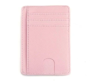 AGBIADD Slim Minimalist Front Pocket RFID Blocking Leather Wallets for Men Women Medium Size (Cross pattern Pink) AGBIADD Slim Minimalist Front Pocket RFID Blocking Leather Wallets for Men Women Medium Size (Cross pattern Pink)