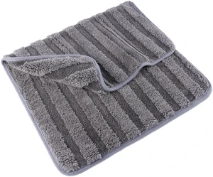 POLYTE Twist Yarn and Fleece Microfiber Drying Towel (16x24, Gray) POLYTE Twist Yarn and Fleece Microfiber Drying Towel (16x24, Gray)