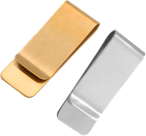 YOFAN Money Clip Set, 2-Pack 2-Inch Stainless Steel Card & Cash Holder | Stainless steel, ultra-thin 0.04", 2" x 0.79", silver & gold, front-pocket, for men, cards, cash, everyday, gift YOFAN Money Clip Set, 2-Pack 2-Inch Stainless Steel Card & Cash Holder | Stainless steel, ultra-thin 0.04", 2" x 0.79", silver & gold, front-pocket, for men, cards, cash, everyday, gift