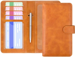 ACdream Checkbook Cover, Leather RFID Blocking Check Book Wallet, Protective Premium Business and Personal Duplicate Checks Holder, with Credit Card Slots for Women Men, Brown ACdream Checkbook Cover, Leather RFID Blocking Check Book Wallet, Protective Premium Business and Personal Duplicate Checks Holder, with Credit Card Slots for Women Men, Brown