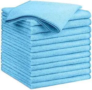 GLIMGLINT Microfiber Cleaning Cloth, 12 Pack Towels for Cars 14 X12 Inch | High Absorbent & Lint Free Shop Rags Bulk, All-Purpose Car Cleaning Towels for Cars, Kitchen, Restaurant, Garage, Blue GLIMGLINT Microfiber Cleaning Cloth, 12 Pack Towels for Cars 14 X12 Inch | High Absorbent & Lint Free Shop Rags Bulk, All-Purpose Car Cleaning Towels for Cars, Kitchen, Restaurant, Garage, Blue