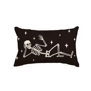 AVOIN colorlife Halloween Cool Skull Throw Pillow Cover, 12 x 20 Inch Skeleton Holiday Farmhouse Cushion Case Decoration for Sofa Couch AVOIN colorlife Halloween Cool Skull Throw Pillow Cover, 12 x 20 Inch Skeleton Holiday Farmhouse Cushion Case Decoration for Sofa Couch