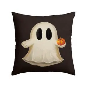 AVOIN colorlife Ghost Pumpkin Halloween Black Throw Pillow Cover, 18 x 18 Inch Holiday Farmhouse Cushion Case Decoration for Sofa Couch AVOIN colorlife Ghost Pumpkin Halloween Black Throw Pillow Cover, 18 x 18 Inch Holiday Farmhouse Cushion Case Decoration for Sofa Couch