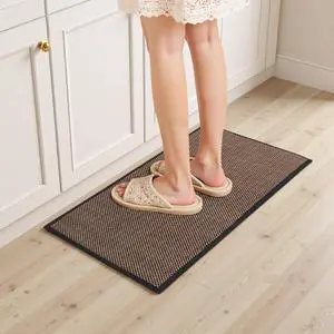 Riveroy Non-Slip Kitchen Mat Super Absorbent Microfiber Rug for Sink, Stove & Floor Machine Washable (Black,17.3" x 30") Riveroy Non-Slip Kitchen Mat Super Absorbent Microfiber Rug for Sink, Stove & Floor Machine Washable (Black,17.3" x 30")