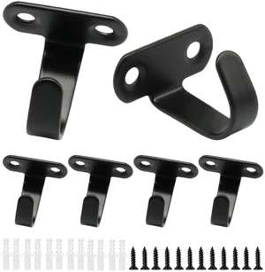 6 Pack Heavy Duty Ceiling Hooks, Stainless Steel, Matte Black | Under-Shelf Coat Hook, Towel/Robe Clothes Hanger, For Cabinet Kitchen Cupboard Bathroom 6 Pack Heavy Duty Ceiling Hooks, Stainless Steel, Matte Black | Under-Shelf Coat Hook, Towel/Robe Clothes Hanger, For Cabinet Kitchen Cupboard Bathroom
