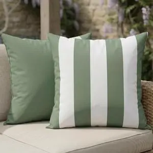Outdoor Pillows Set of 2 - Waterproof 18x18 Throw Pillow Covers | Durable Weather Resistant Cushions for Porch and Patio Furniture Decor - Fits Garden, Balcony or Backyard Seating Outdoor Pillows Set of 2 - Waterproof 18x18 Throw Pillow Covers | Durable Weather Resistant Cushions for Porch and Patio Furniture Decor - Fits Garden, Balcony or Backyard Seating