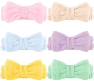 SPA Headbands for Washing Face Makeup Headbands with Bow Laurel Hair Band Women Facial Head Band Wrist Towel Wraps For Shower Face Mask Blue Pink Purple Yellow Green, 6 Pack SPA Headbands for Washing Face Makeup Headbands with Bow Laurel Hair Band Women Facial Head Band Wrist Towel Wraps For Shower Face Mask Blue Pink Purple Yellow Green, 6 Pack