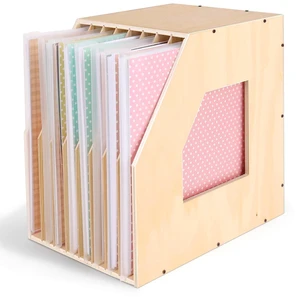 12x12 Paper Storage Organizer, Slope Design Scrapbooking Storage | Paper Shelf For Holding 12 x 12 Inch Scrapbooking, 8 Slot Stable Scrapbook Paper Rack For Portfolio, Heat Transfer 12x12 Paper Storage Organizer, Slope Design Scrapbooking Storage | Paper Shelf For Holding 12 x 12 Inch Scrapbooking, 8 Slot Stable Scrapbook Paper Rack For Portfolio, Heat Transfer