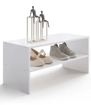 2-Tier Stackable Shoe Rack, Holds 69 Pairs, 24.6 Inches, White | Freestanding Wooden Shoe Shelf with Upgraded Stability, Space Saving, Perfectly Fits Closet, Entryway, Office and Dorms 2-Tier Stackable Shoe Rack, Holds 69 Pairs, 24.6 Inches, White | Freestanding Wooden Shoe Shelf with Upgraded Stability, Space Saving, Perfectly Fits Closet, Entryway, Office and Dorms