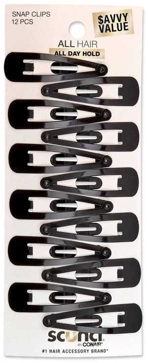 Metal Snap Clips - Black - All Hair - 12pcs: Hair Styling, Fashion, Securing Hair Metal Snap Clips - Black - All Hair - 12pcs: Hair Styling, Fashion, Securing Hair