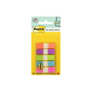 Flags, Assorted Bright Colors, .5 in. Wide, 100 Flags/OntheGo Dispenser: Multicolor Removable File Tabs Flags, Assorted Bright Colors, .5 in. Wide, 100 Flags/OntheGo Dispenser: Multicolor Removable File Tabs