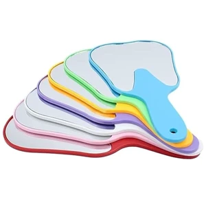 7 Pack Rainbow Tooth Shaped Dental Hand Mirror Set 7 Pack Rainbow Tooth Shaped Dental Hand Mirror Set