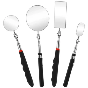 4 Pack Telescoping Inspection Mirror, Flexible Inspection Mirror Round and Rectangular Adjustable Mechanics Mirrors for Checking Auto,Vehicle, Extends up to 25 Inch, 360 Swivel 4 Pack Telescoping Inspection Mirror, Flexible Inspection Mirror Round and Rectangular Adjustable Mechanics Mirrors for Checking Auto,Vehicle, Extends up to 25 Inch, 360 Swivel