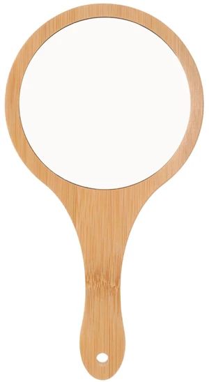 Wooden Hand Held Mirror Single Sided Vanity Makeup Shaving Accessory Small Portable Travel Instrument with Hole Hanging Handle Male Female Adult Personal Morning Grooming Wooden Hand Held Mirror Single Sided Vanity Makeup Shaving Accessory Small Portable Travel Instrument with Hole Hanging Handle Male Female Adult Personal Morning Grooming