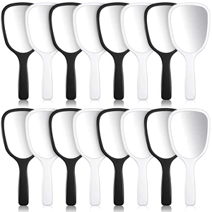 16 Pcs Small Handheld Mirrors, Black, White 16 Pcs Small Handheld Mirrors, Black, White