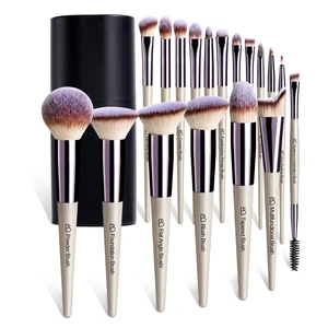 Makeup Brush Set 18 Pcs Professional Foundation Powder Concealers Eyeshadow Blush Synthetic Makeup Brushes with Labeled instruction Black Case Upgraded Version Makeup Brush Set 18 Pcs Professional Foundation Powder Concealers Eyeshadow Blush Synthetic Makeup Brushes with Labeled instruction Black Case Upgraded Version