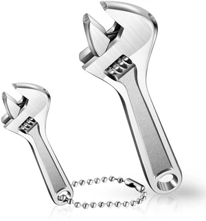 2pack 2.5 Inch & 4 Inch Adjustable Spanner Mini Nut Wrench Silver Shifting Spanner Wrench Small Adjustable Wrenchs with Chain Hand Knurl Tool for Repair Maintenance Automotive Car 2pack 2.5 Inch & 4 Inch Adjustable Spanner Mini Nut Wrench Silver Shifting Spanner Wrench Small Adjustable Wrenchs with Chain Hand Knurl Tool for Repair Maintenance Automotive Car